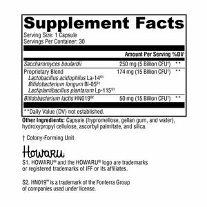 Xymogen ProbioMax® Sb DF supplement facts panel