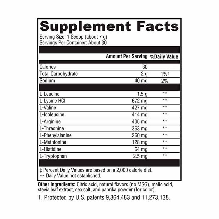 Xymogen XymoBolX Fruit Punch supplement facts panel