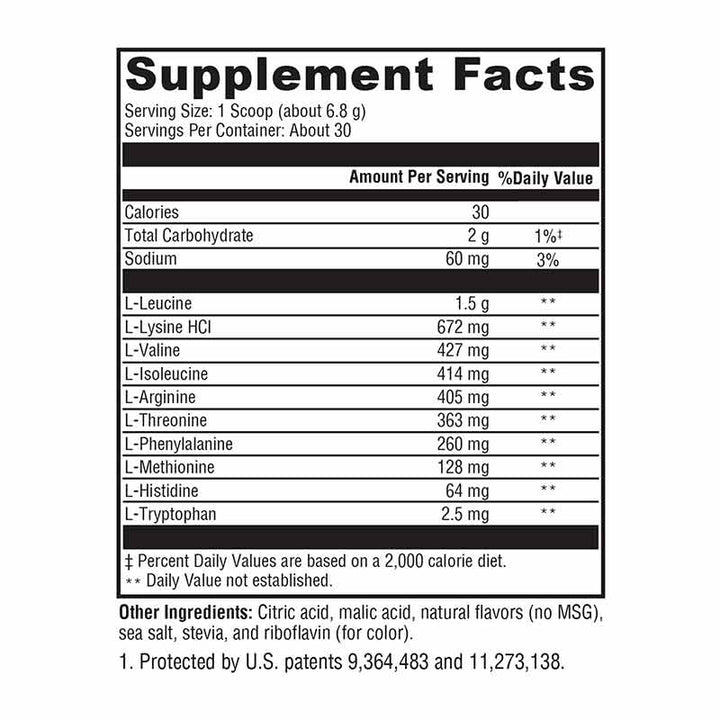Xymogen XymoBolX Lemon Flavor supplement facts panel