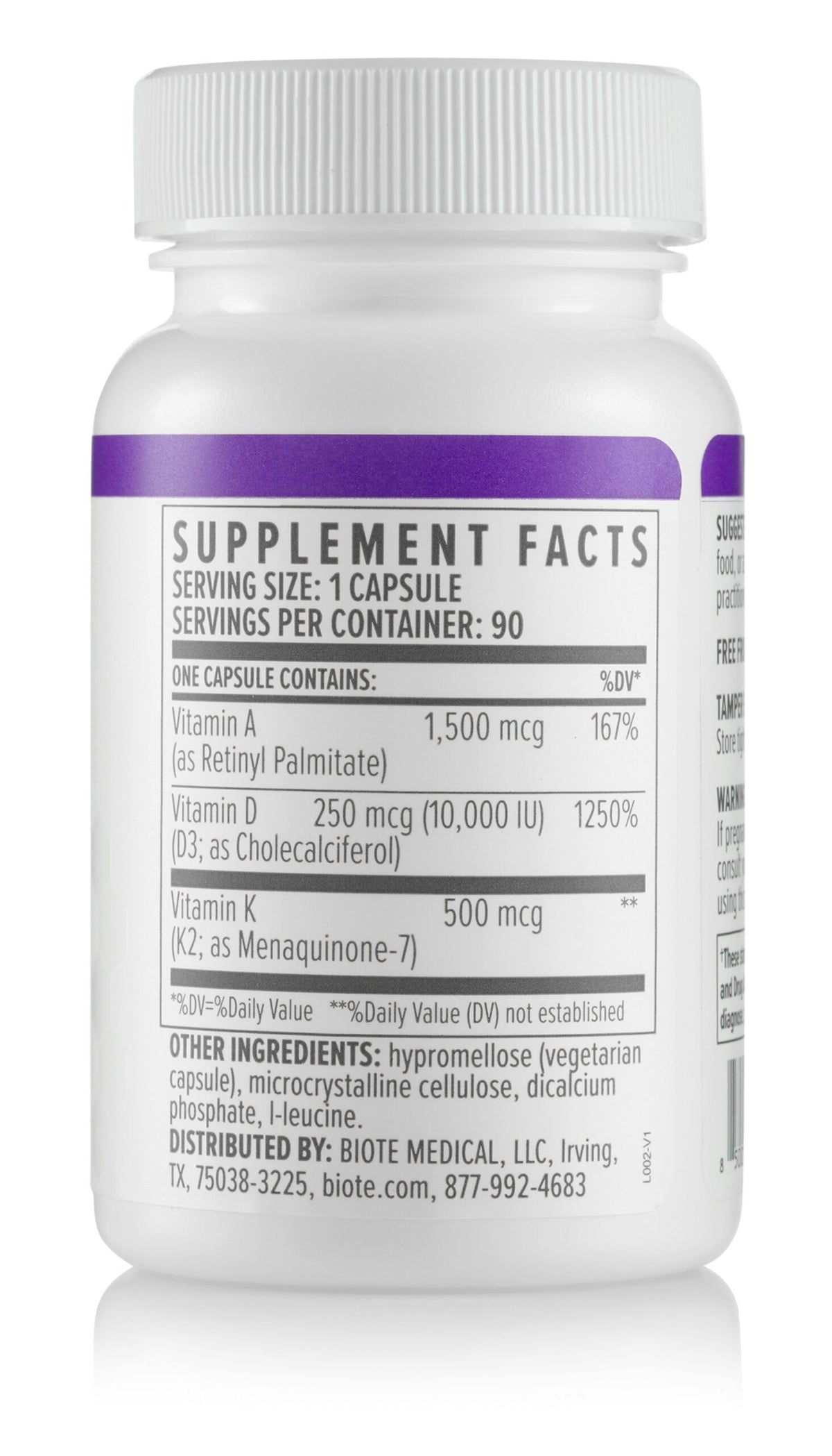 BioTE ADK 10 - 90 Capsules - Vitamin A, Vitamin D, Vitamin K - ePothex