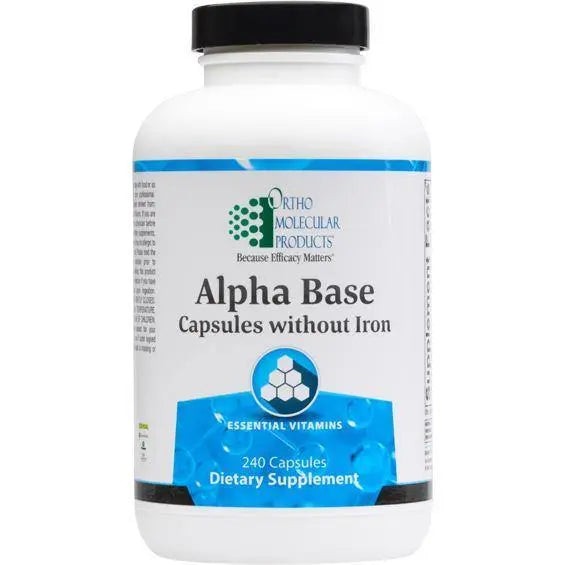 Alpha Base without Iron 240ct - Ortho Molecular Products - ePothex