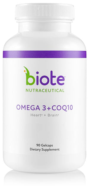Biote Omega-3 + CoQ10 - Heart & Brain Support - 90 Gelcaps - ePothex