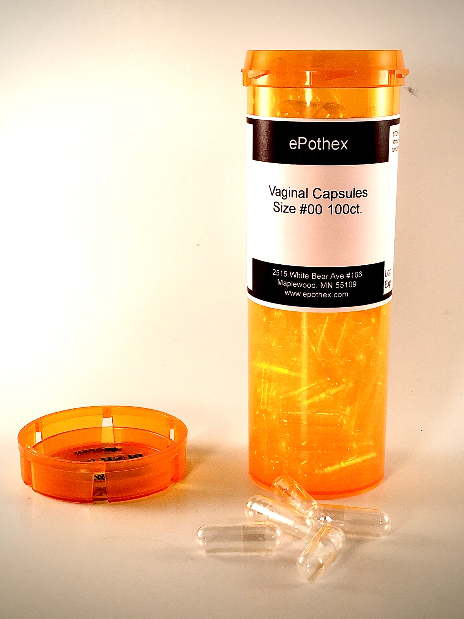 Empty Vaginal Suppository Capsules - 100 Ct - ePothex