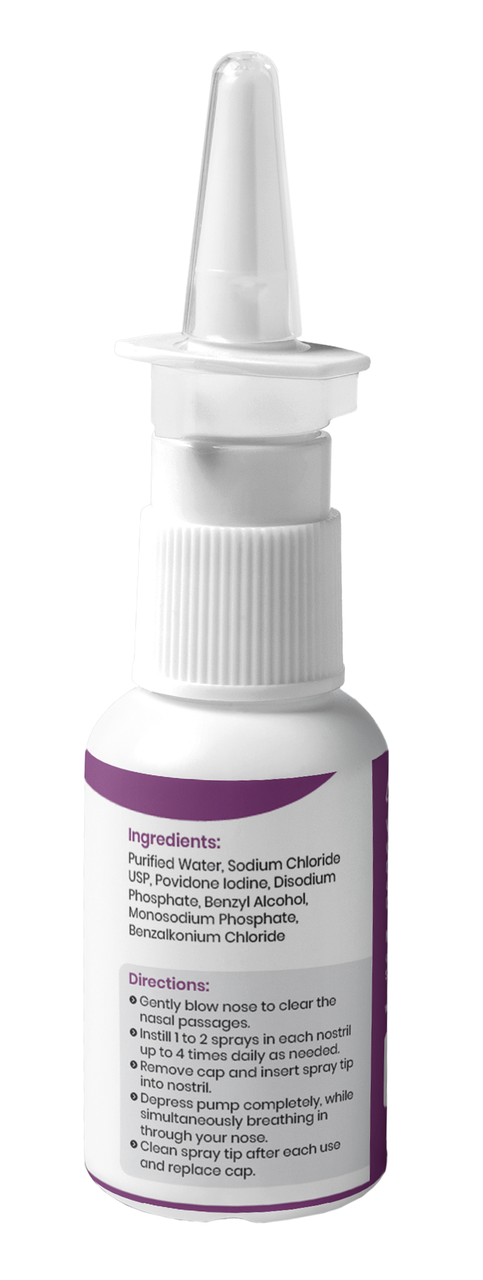 ePothex Povidone Iodine Nasal Spray Sinus Cleanser 30ml
