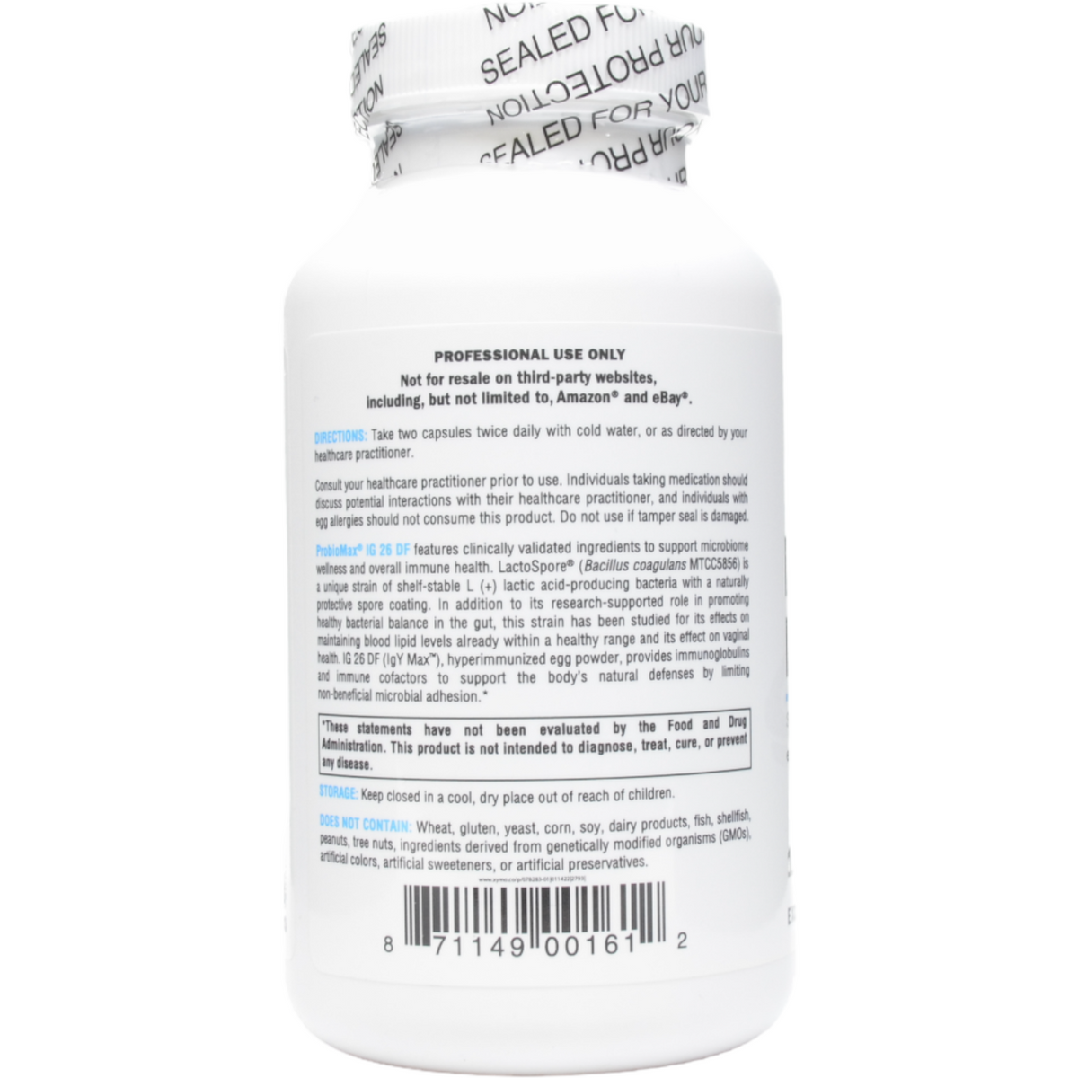 Xymogen ProbioMax IG 26 DF 120 Capsules