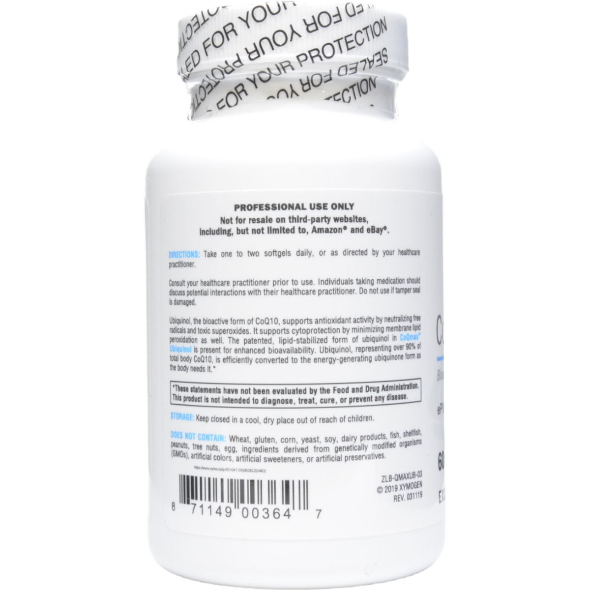 Xymogen CoQmax Ubiquinol 60 Softgels - ePothex