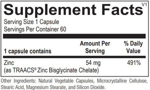 Reacted Zinc 60ct - Ortho Molecular Products - ePothex