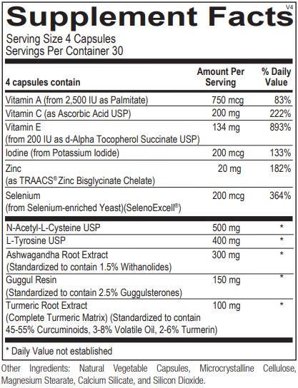 Thyrotain 120ct Capsules - Ortho Molecular Products - ePothex