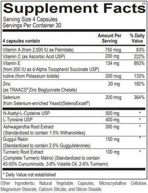 Thyrotain 120ct Capsules - Ortho Molecular Products - ePothex