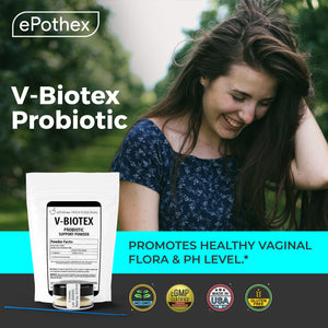 V-Biotex Pure L Crispatus Probiotic Powder 100 Billion+ CFU/gm - ePothex