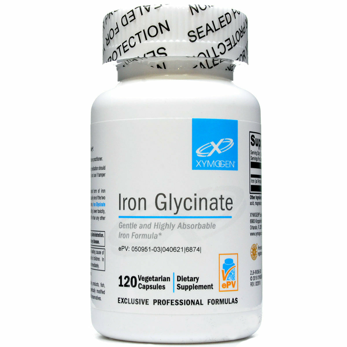 Xymogen Iron Glycinate 120 Capsules ePothex