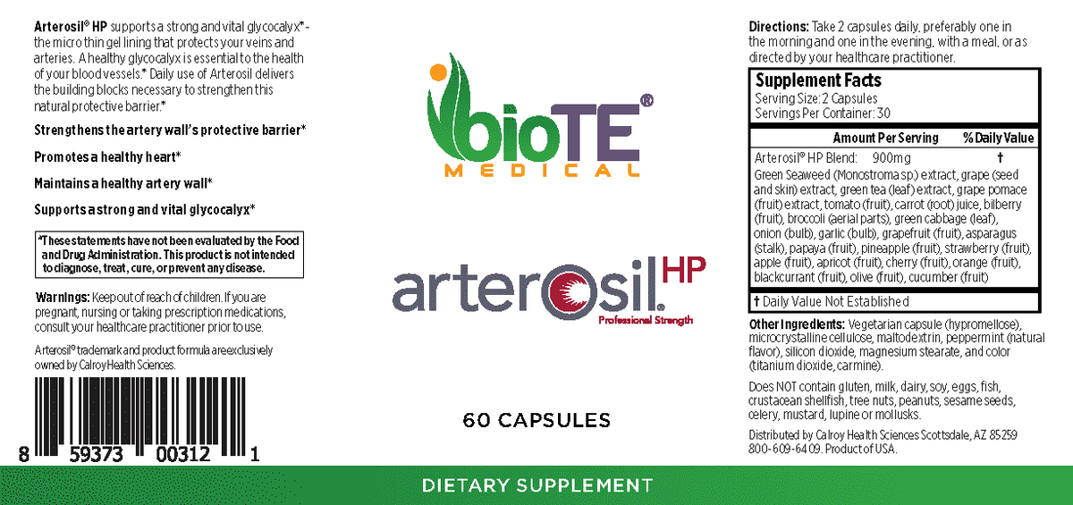 Biote Arterosil HP - 60 Capsules - ePothex